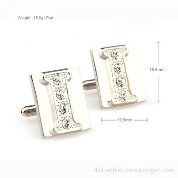 Plating White Steel Metal Cufflinks, Wholesale Mens Cufflinks For Shirt